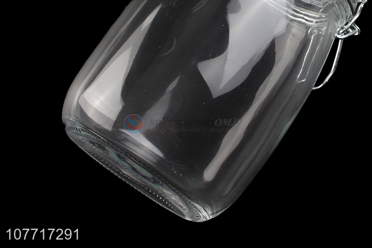 Factory wholesale kitchen utensils transparent glass sealed jar