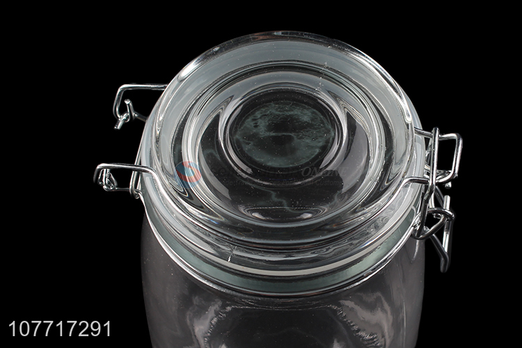 Factory wholesale kitchen utensils transparent glass sealed jar