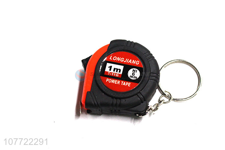 Convenient mini key chain 1 meter steel tape measure