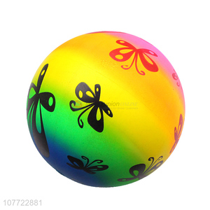 New PVC toys thickened rainbow ball beach racket ball for children