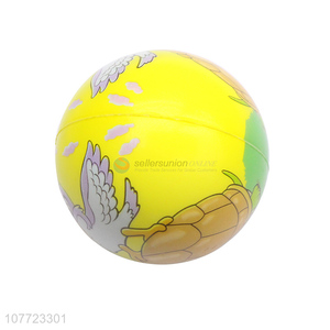 Popular yellow cartoon ball elastic ball for children