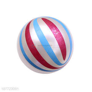 Simple design beach toy ball striped transparent two-color ball