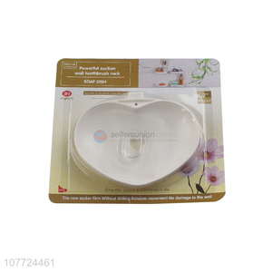 Wholesale heart shape wall mounted adhesive plastic soap dish soap holder