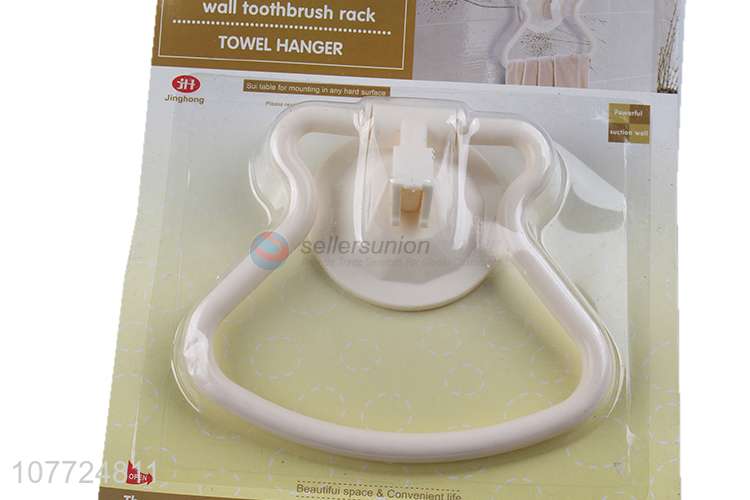 Good quality vacuum sucker plastic towel hanger wall mounted towel holder