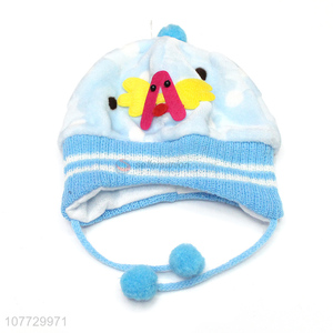 Recent products cartoon animal kids winter hat boys girls cuffed beanie hat