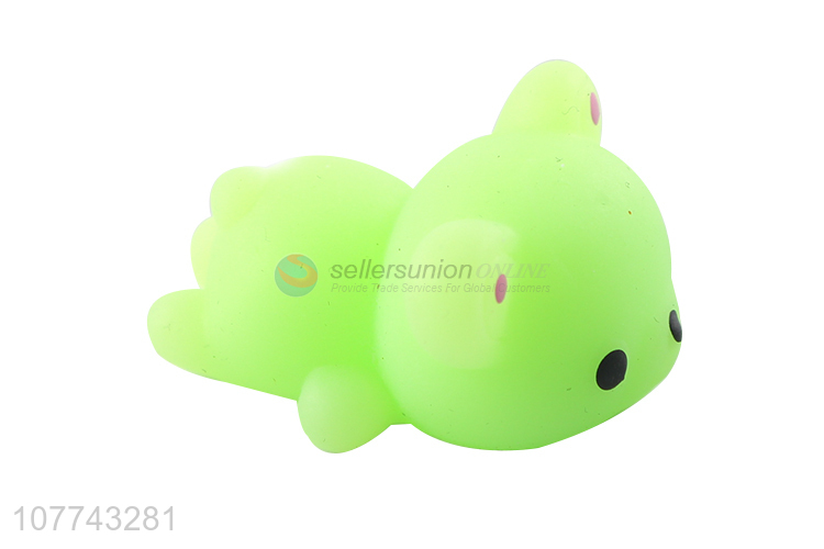 New fluorescent green bear decompression vent toy slow rebound toy