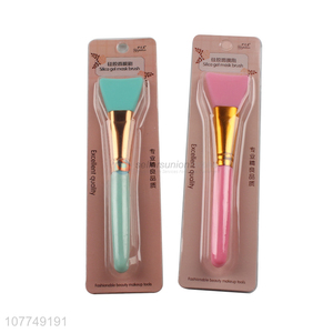 Wholesale beauty tools eco-friendly silicone mask brush with plastic handle