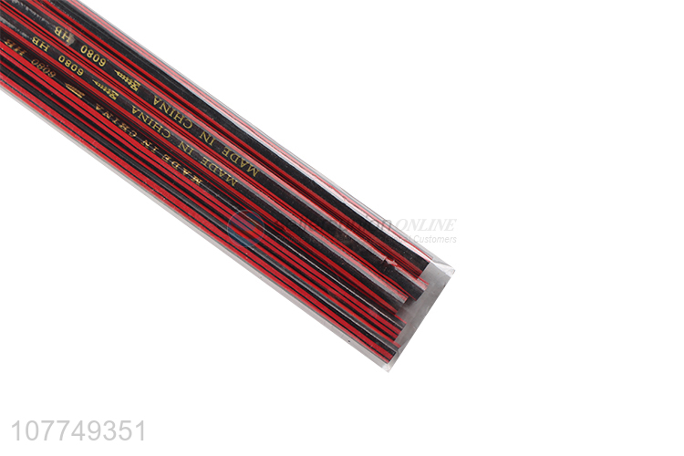 Wholesale HB Head Pencil Red Rod Writing Pencil with Rubber