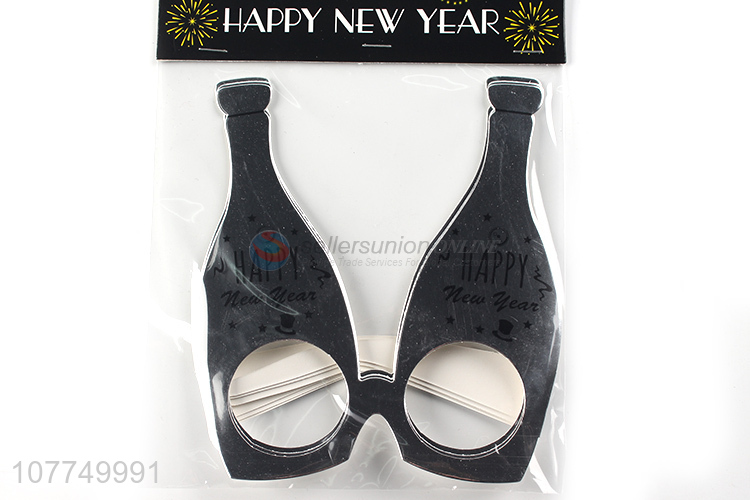 Creative deisgn bottle shape new year glasses for sale