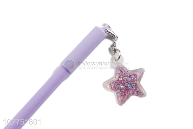 Factory price star pendant plastic gel ink pen student stationery