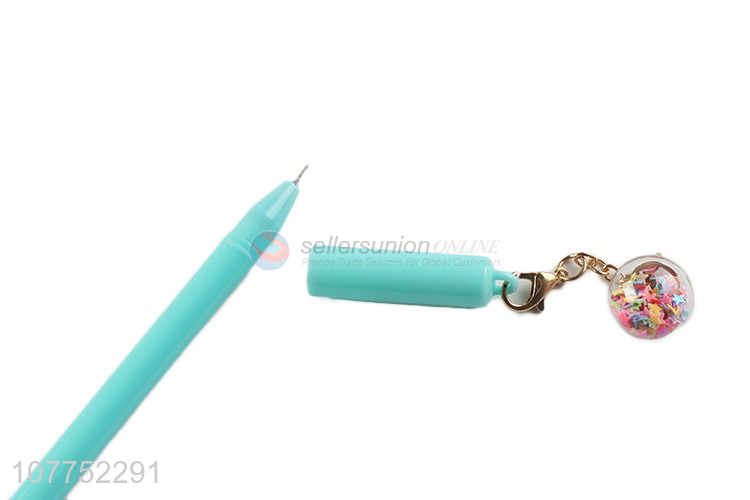 Hot sale snowball pendant gel ink pen cute sequin gel pens