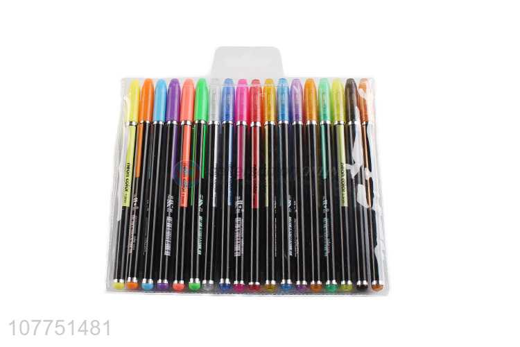 Good sale 18 neon colors highlighters fluorescent marker pen set