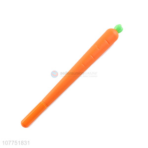 Hot sale creative carrot shape plastic gel ink pen for school office