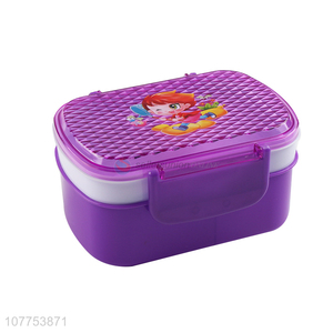 Cool Design Plastic Lunch Box With Spoon And Lock