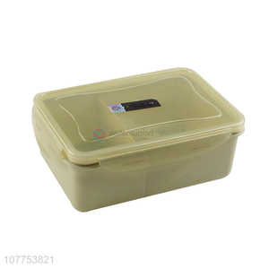 Good Quality Plastic Separate Lunch Box With Transparent Tableware Set