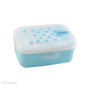 Simple Style Two Layers Lunch Box With Spoon Set Wholesale