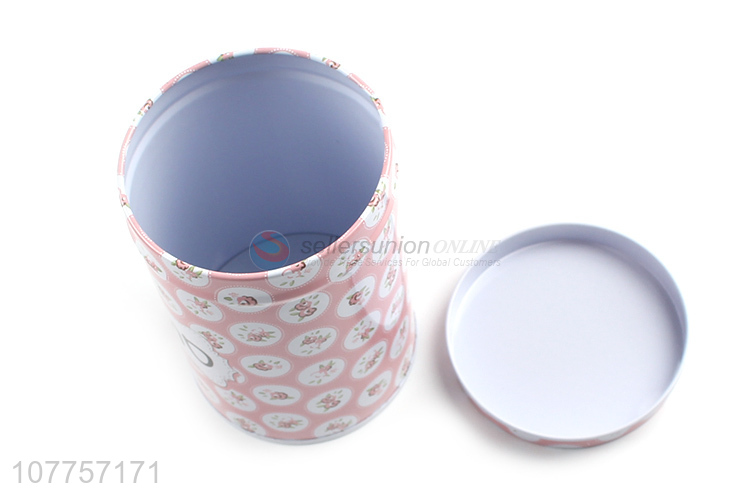 Custom Cylindrical Jar Tin Can Fashion Tin Box Storage Box