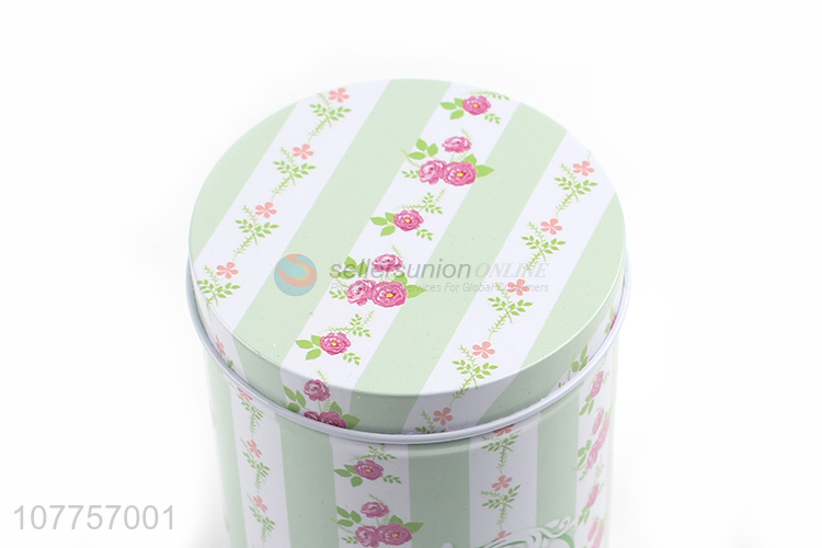 Custom Cylindrical Tin Can Fashion Storage Box For Household