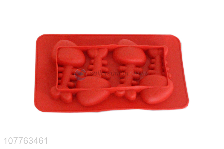 Factory direct sale fishbone shape silicone ice cube tray ice block mold