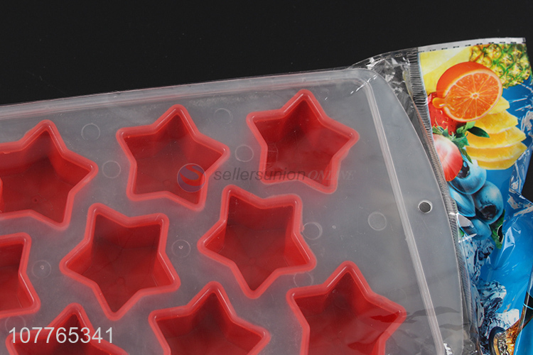 Hot sale star shape silicone ice cube tray ice block mold