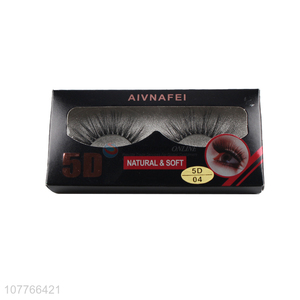 Factory direct sale ladies makeup tools 5D long black box false eyelashes