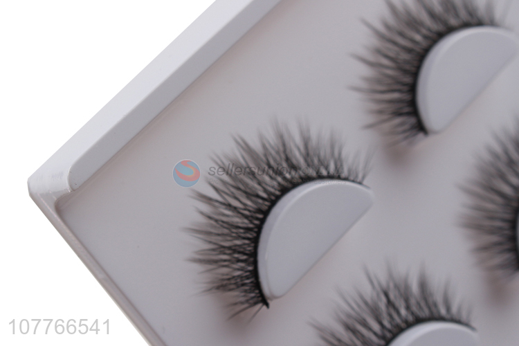 Wholesale natural waterproof false eyelashes 3D stereo eyelashes three pairs