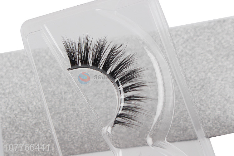 Wholesale mink hair makeup tools 3D long strip light gold false eyelashes