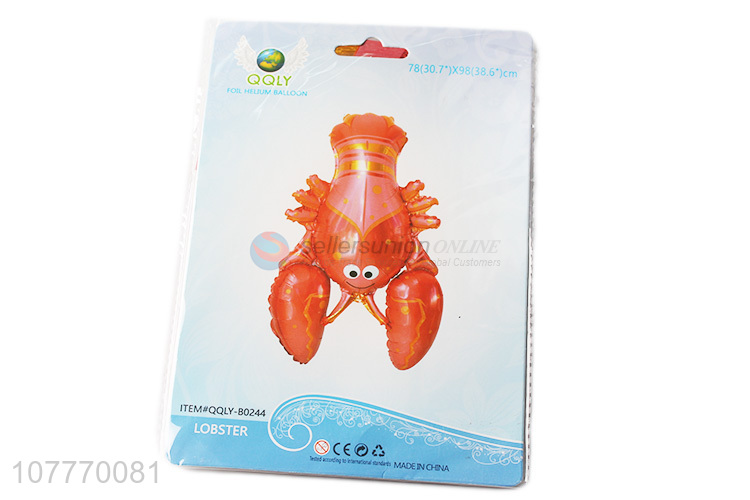 Low price foil sea food animal big lobster balloon