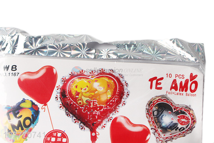 Hot product heart shape and letter foil balloon set