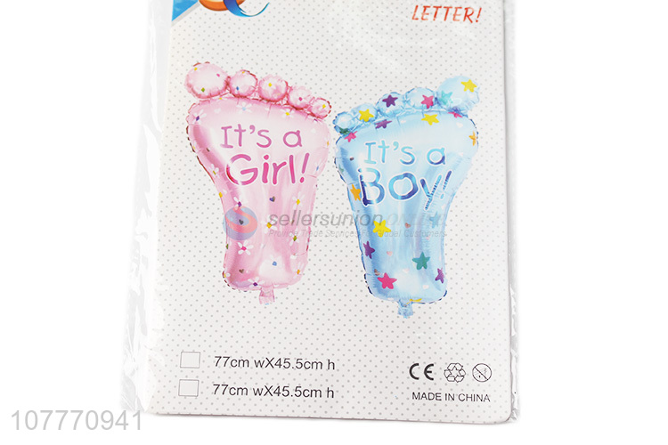 New design twins boy&girl foot shape foil balloon