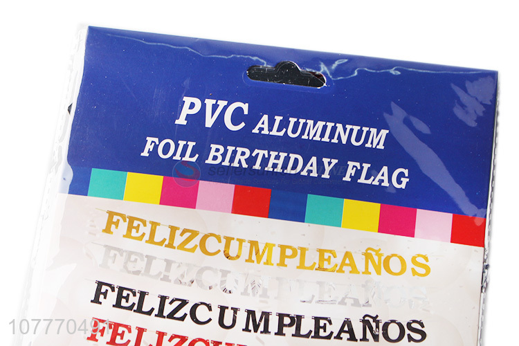 Eco-friendly foil birthday flag with top quality