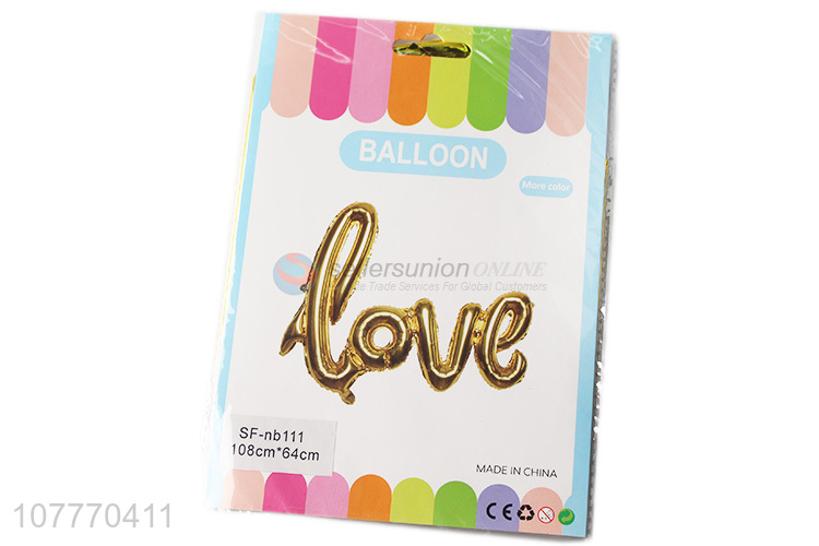 Top quality love letter foil balloon for wedding decoration