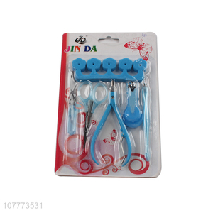 Hot selling 6 pieces manicure pedicure set nail clipper cuticle scissors set