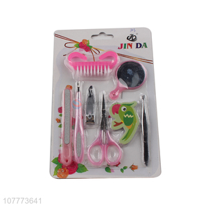 New arrival 8 pieces beauty manicure set nail cutter toe cleaning brush set