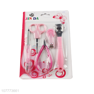 Factory price 5 pieces manicure pedicure set nail cutter callus scraper set