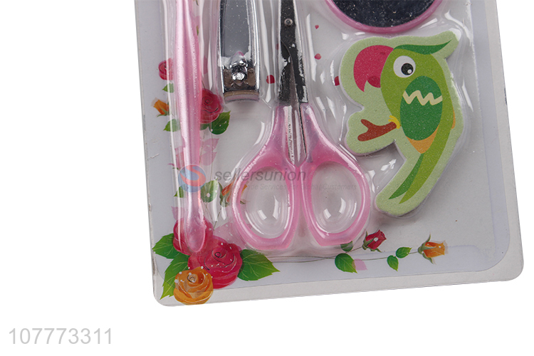 Factory price 6 pieces beauty manicure set nail clipper eyebrow scissors set