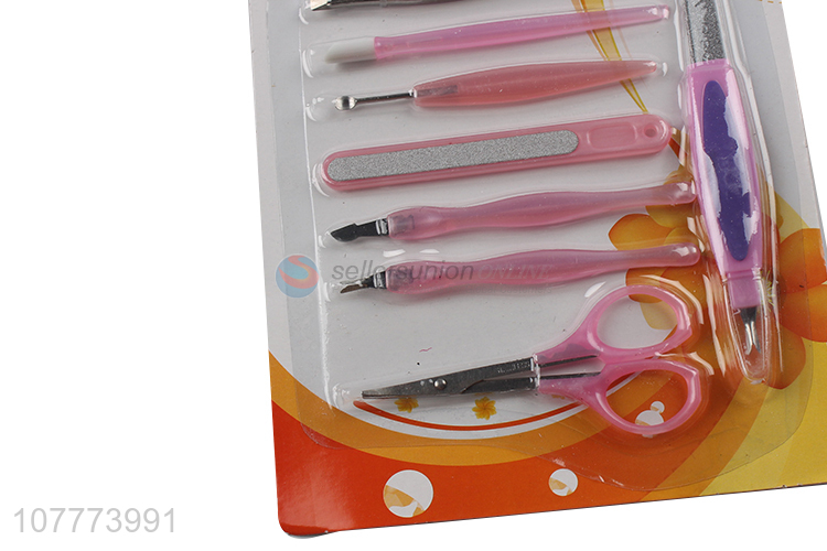 Factory price 9 pieces beauty manicure set nail clipper callus cutter set