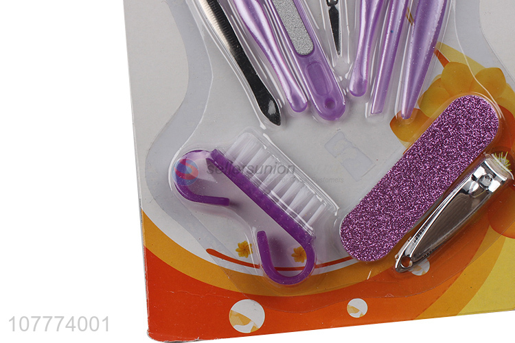 Hot selling 10 pieces beauty manicure set nail cutter ear pick set