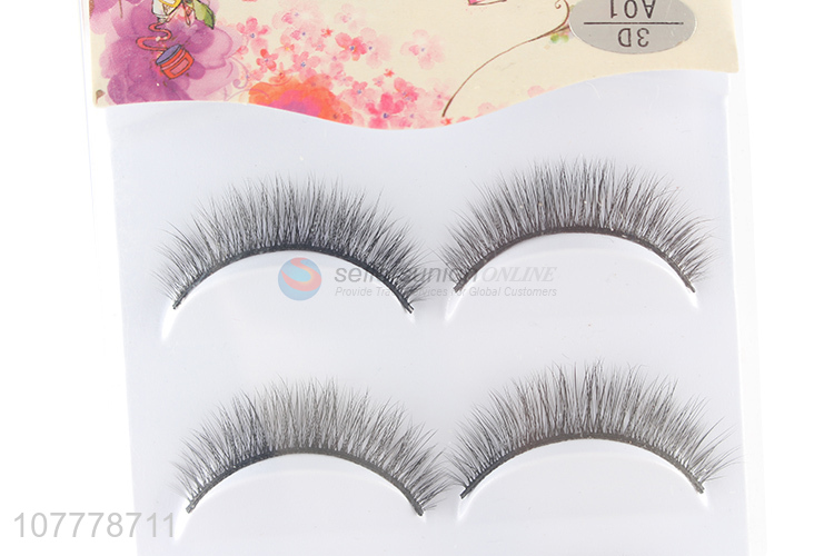 Private label 3D fake eyelash handmade silk eyelashes beauty lash