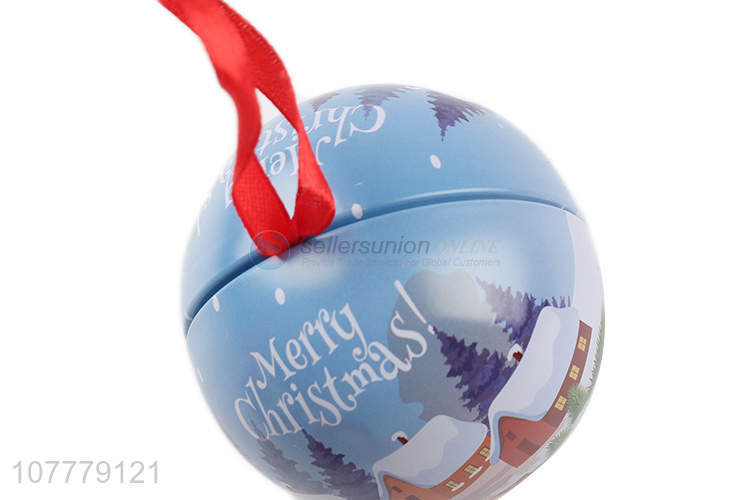 Hot Selling Colorful Tin Ball Tin Box Christmas Ball