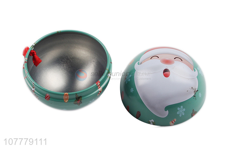 Creative Design Christmas Ball Tin Can Packing Case