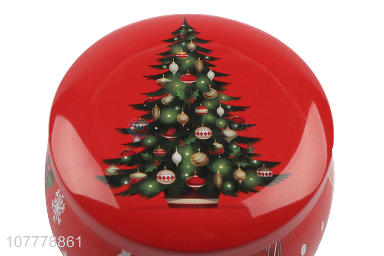 Top Quality Christmas Tree Pattern Tin Box Candle Jar Storage Jar