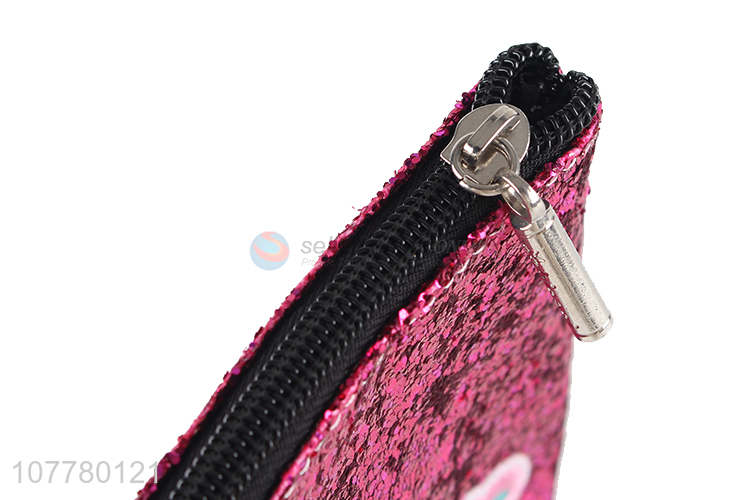 New arrival sequin cosmetic bag sequined toiletry bag for girls