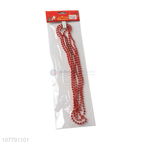 Most popular creative red round beads decorations for xmas tree