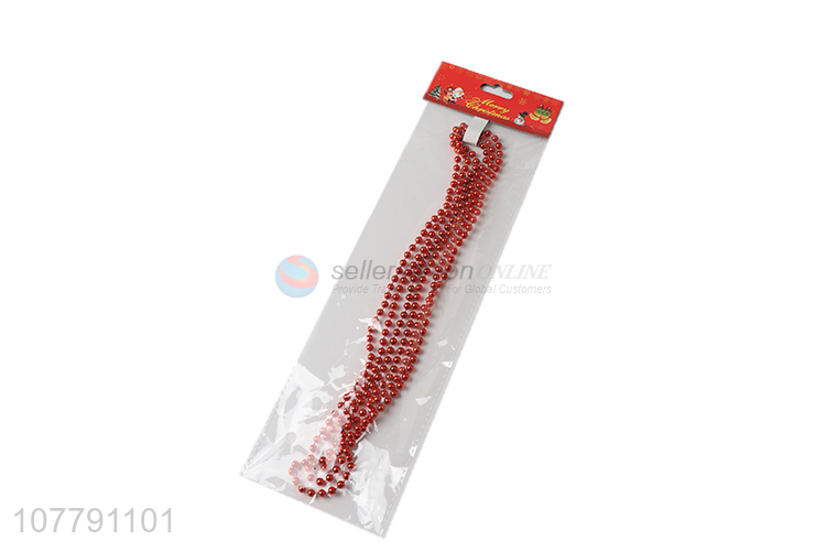 Most popular creative red round beads decorations for xmas tree