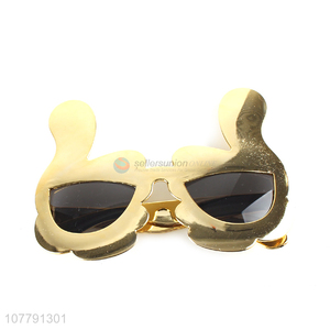 New arrival golden cosplay props decoration holiday glasses