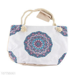 Hot Selling Canvas Beach Bag Portable Shopping Tote Bag