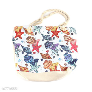 Fashion Printing Canvas Beach Bag Fashion Tote Bag Shopping Bag
