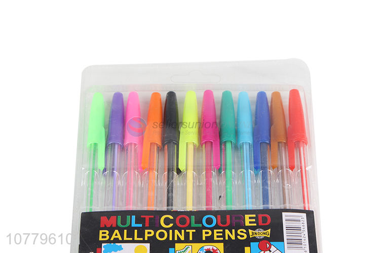 Low price wholesale writing multicolor ballpoint pen set