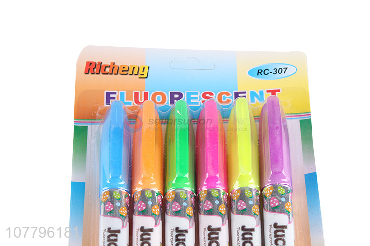 Wholesale office marker pen color highlighter